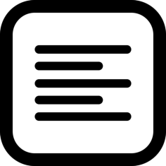 Left Alignment Button Outline Svg File, Free Vectors File